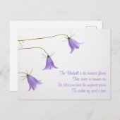 Drei Bluebells Foto mit einem Gedicht Postkarte (Vorne/Hinten)
