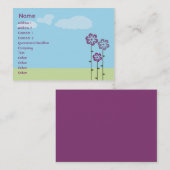 Drei Blume - Chubby Visitenkarte (Vorne/Hinten)