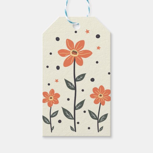 drei Blume Geschenkmarke Geschenkanhänger (Vorderseite)
