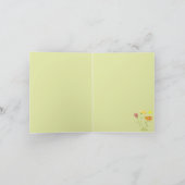 Drei Blume in der Sonne - transparent. Dankeskarte (Innenseite)