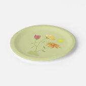 Drei Blume in der Sonne - transparent. Pappteller (Schrägansicht)