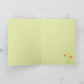 Drei Blume in der Sonne - transparent + Text. Karte (Innenseite)
