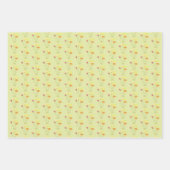 Drei Blume in der Sonne - transparentes 3x Muster Geschenkpapier Set (Vorderseite 3)