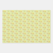 Drei Blume in der Sonne - transparentes 3x Muster Geschenkpapier Set (Vorderseite 2)