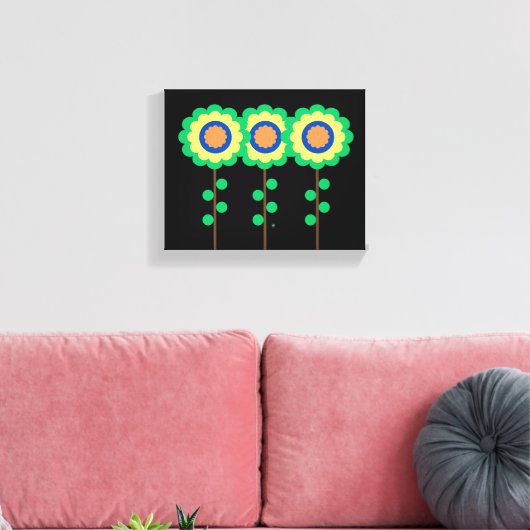 Drei Blume Leinwanddruck (Insitu (Wohnzimmer))
