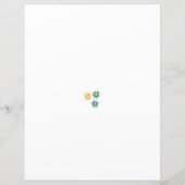 drei Blume mit grünen und orangefarbenen Blättern (Vorderseite)
