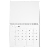 drei Blume mit grünen und orangefarbenen Blättern Kalender (Feb 2026)