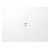 drei Blume mit grünen und orangefarbenen Blättern Notizblock (Vorderseite)