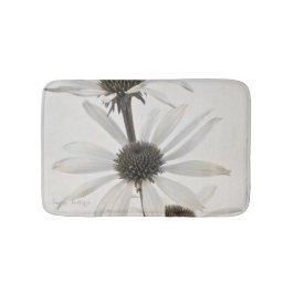 Drei Blume mit weißem Kon Badematte