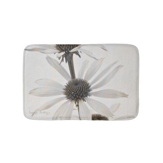 Drei Blume mit weißem Kon Badematte (Vorderseite)