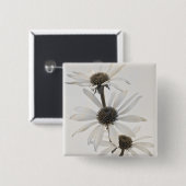 Drei Blume mit weißem Kon Button (Vorne & Hinten)