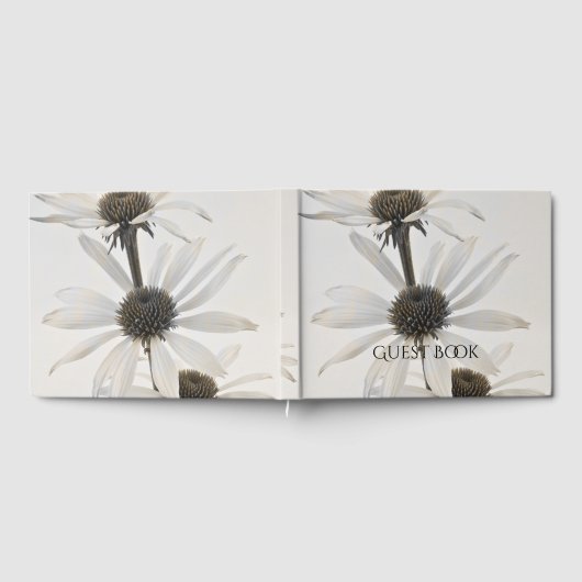 Drei Blume mit weißem Kon Gästebuch (Voll)