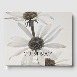 Drei Blume mit weißem Kon Gästebuch