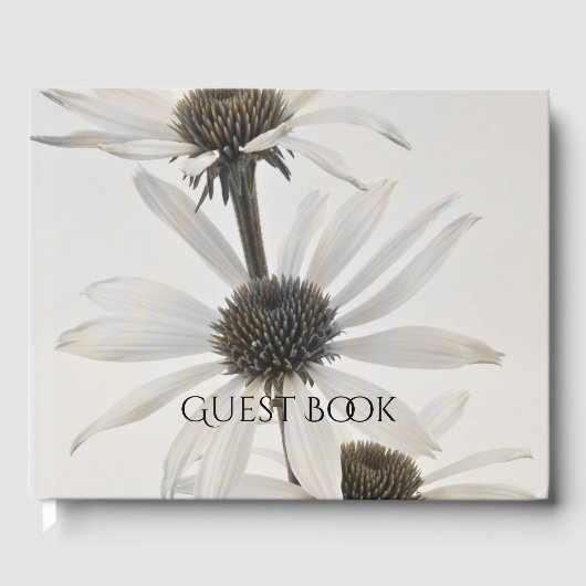 Drei Blume mit weißem Kon Gästebuch (Vorderseite)