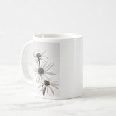Drei Blume mit weißem Kon Kaffeetasse (Vorderseite Links)