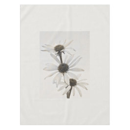 Drei Blume mit weißem Kon Tischdecke