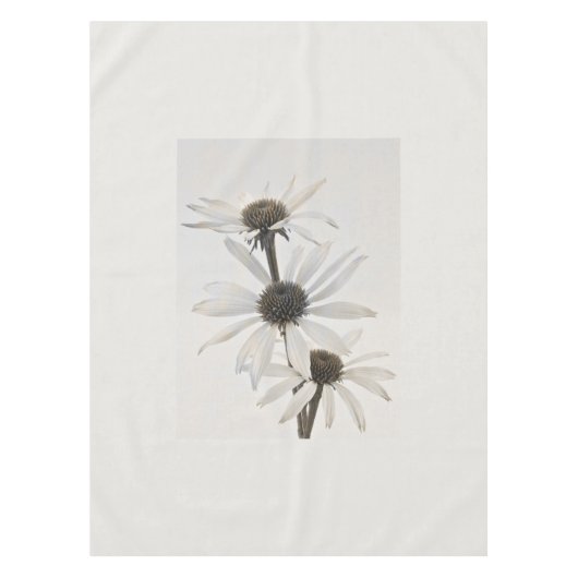 Drei Blume mit weißem Kon Tischdecke (Vorderseite)