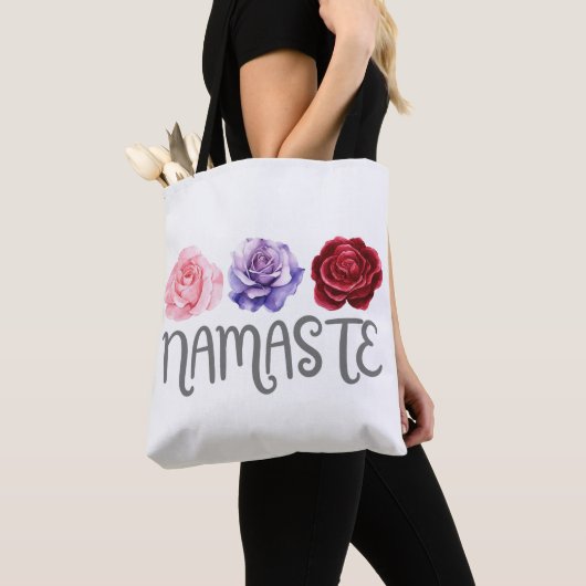 Drei Blume Namaste Tasche (Von Nahem)