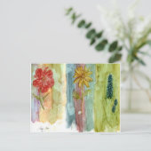 Drei Blume Postkarten (Stehend Vorderseite)