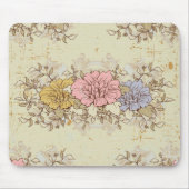 Drei Blume, Vintage Landflora Mousepad (Vorne)
