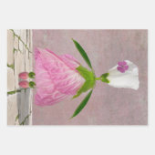 Drei Blume Zeichendesigns Geschenkpapier Set (Vorderseite 3)