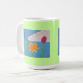 Drei Blumen-Tasse Kaffeetasse (Vorderseite Links)