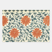 Drei Blumenmuster - elegante chinesische Motive Geschenkpapier Set (Vorderseite 2)