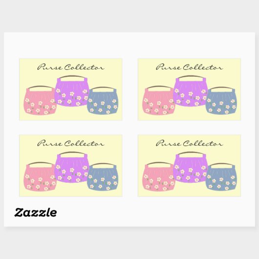 Drei Blumenpuren Rechteckiger Aufkleber (Blatt)