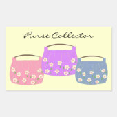 Drei Blumenpuren Rechteckiger Aufkleber (Vorderseite)