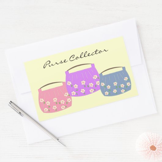 Drei Blumenpuren Rechteckiger Aufkleber (Umschlag)