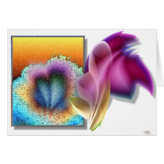 Drei Blüte. (Karte) (Vorderseite (Horizontal))