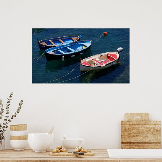 Drei Boote Poster (Küche)