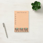 Drei braune Aquamarine Elefanten, die Personalisie Post-it Klebezettel (Büro)