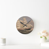 Drei Bruder-Schiff Runde Wanduhr (Zuhause)