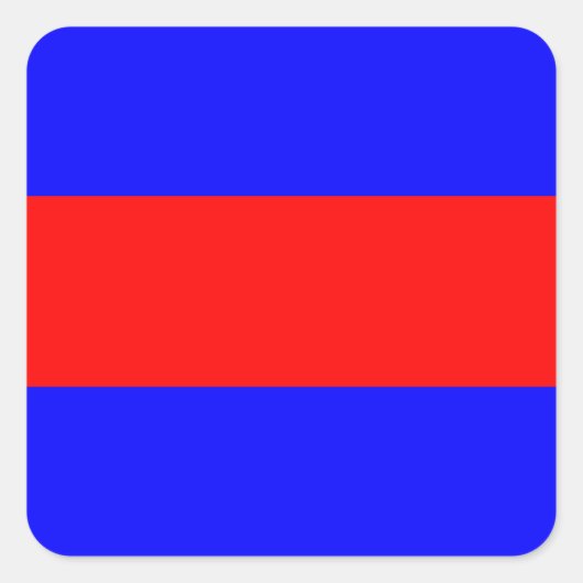 drei Buchstaben des maritimen Alphabets Quadratischer Aufkleber (Vorderseite)