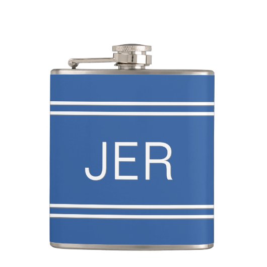 Drei Buchstaben Initials Mit Monogramm Drink Royal Flachmann (Vorderseite)