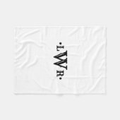 Drei Buchstaben Monogramm Custom EleganBlack & Whi Fleecedecke (Vorderseite (Horizontal))