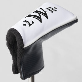 Drei Buchstaben Monogramm Custom EleganBlack & Whi Golf Headcover