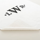 Drei Buchstaben Monogramm Custom EleganBlack & Whi Sherpadecke (3/4)