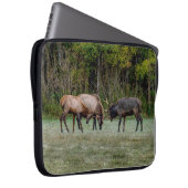 Drei Bull Elk Kämpfe Laptopschutzhülle (Vorne Rechts)