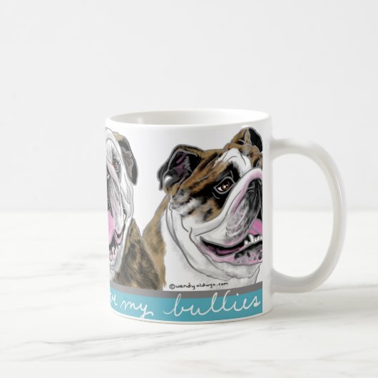Drei Bulldoggen Kaffeetasse (Rechts)