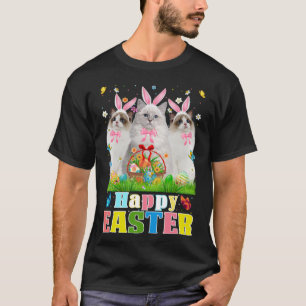 Drei Bunny Ragdoll Cats & Ostereier Basketball Est T-Shirt