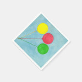 Drei bunte Balloons Party Paper Napkins Serviette (Ecke)
