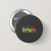 Drei bunte Bunny Ossums Ostereier Korb Fam Button (Vorne & Hinten)
