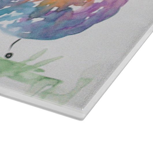 Drei bunte Tanzenschafe Schneidebrett (Ecke)