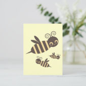 Drei Buzzin Bienen Postkarte (Stehend Vorderseite)
