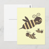 Drei Buzzin Bienen Postkarte (Vorne/Hinten)
