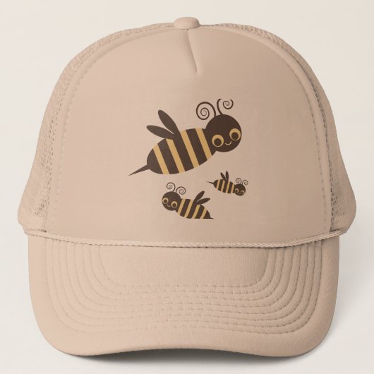 Drei Buzzin Bienen Truckerkappe (Vorderseite)