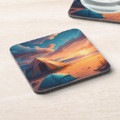 Drei Campings Getränkeuntersetzer (Linke Seite)