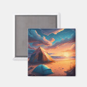 Drei Campings Magnet (Vorderseite/Rückseite)